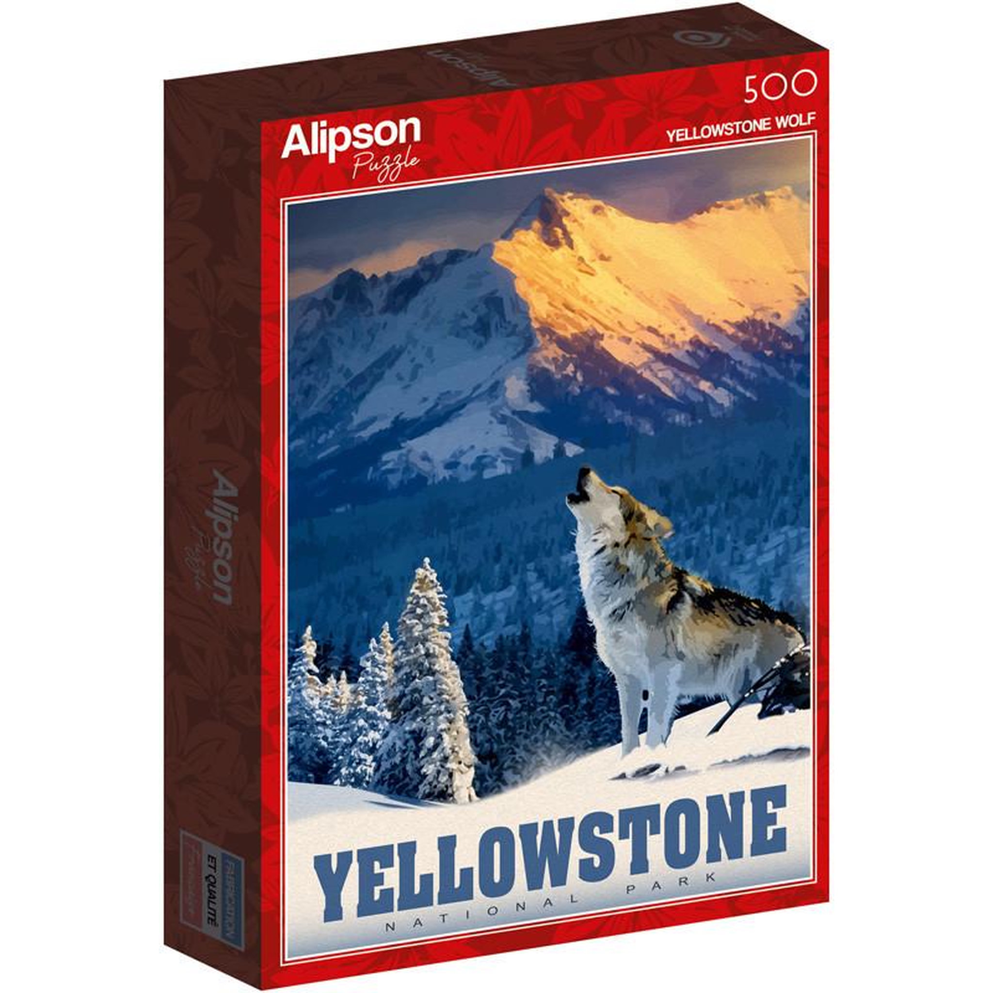 ALIZE Puzzle 500 pièces – Loup hurlant – Illustration animal sauvage – Univers nature et forêt – Adulte – Alizé