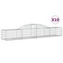 Voir la diapositive 2 : VIDAXL Paniers a gabions arques 10 pcs 300x50x40/60 cm fer galvanise