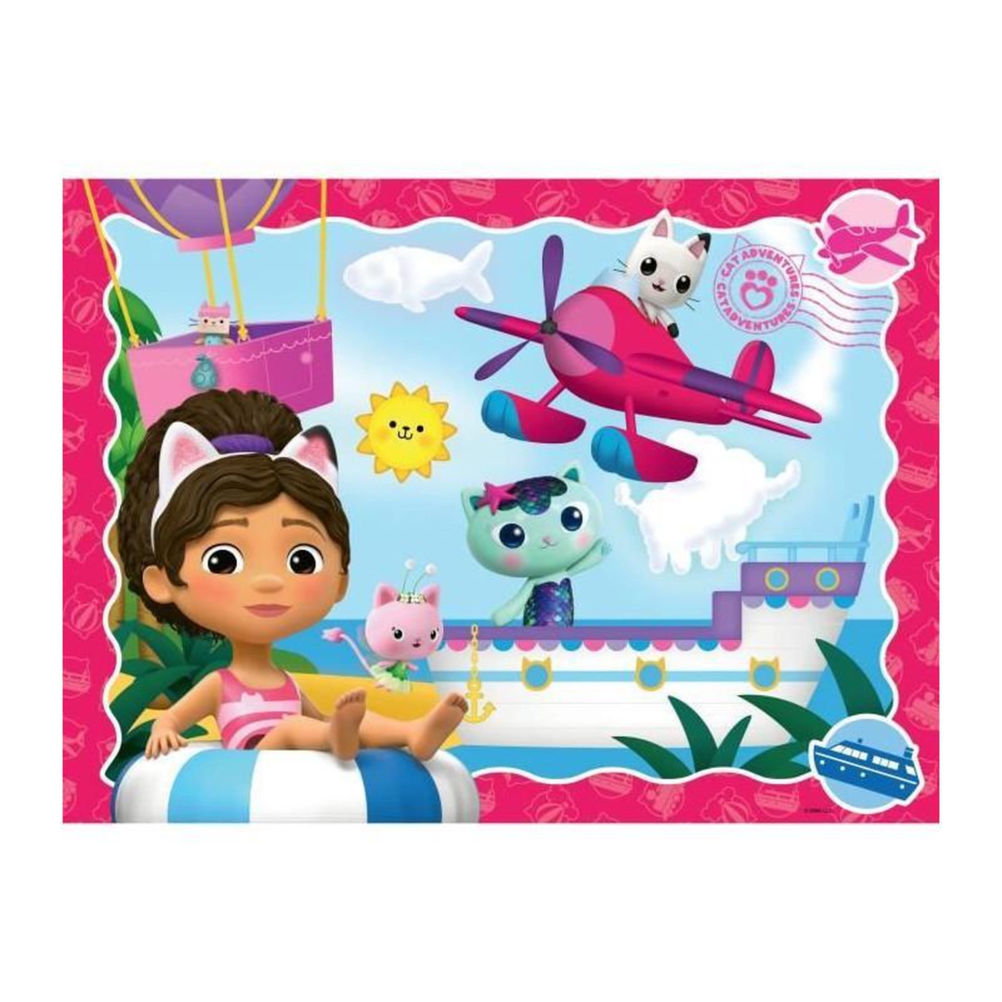 Voir la diapositive 2 : RAVENSBURGER Puzzle 100 pièces XXL - Gabby's Dollhouse, L’aventure des chats - Ravensburger - Dès 6 ans
