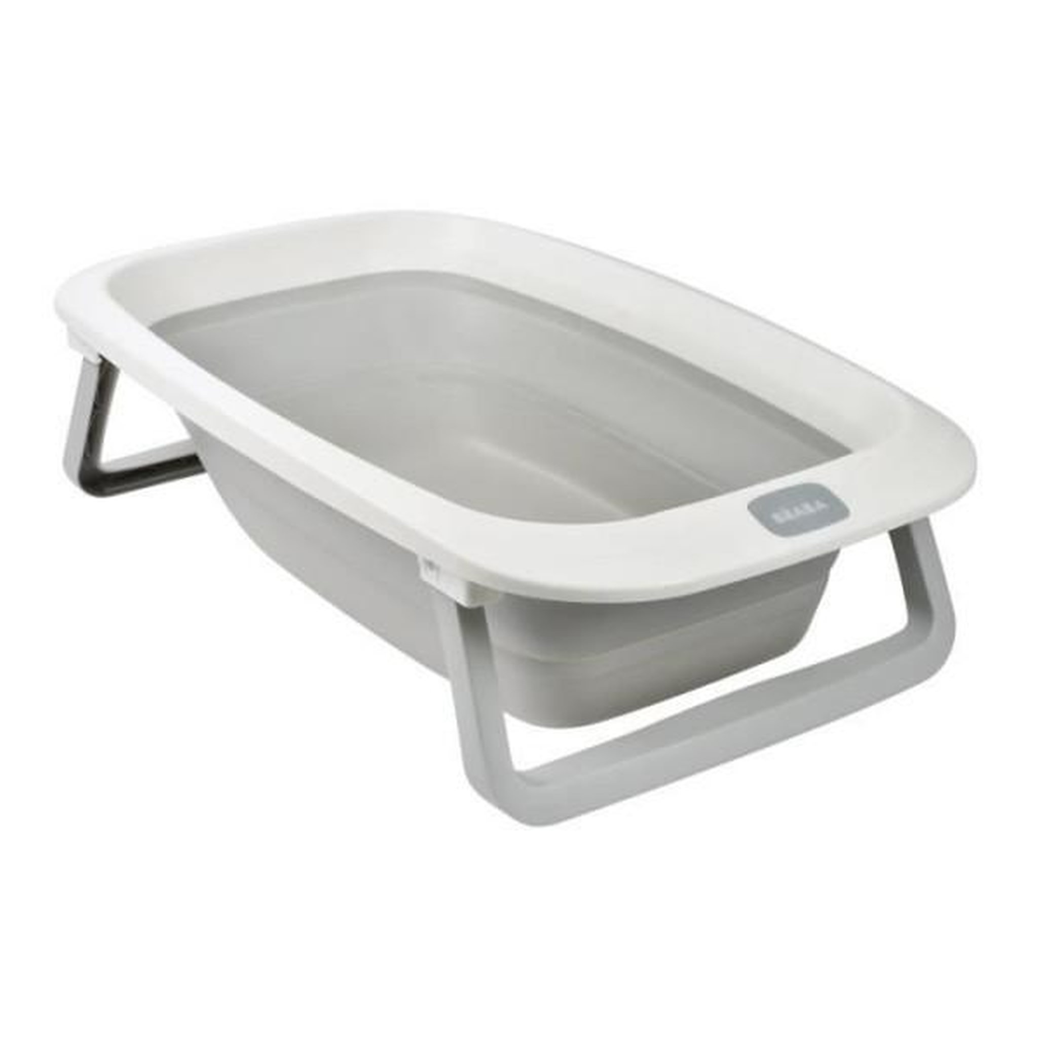 MARKET24 BÉABA - Baignoire Pliable bébé - Ultra Compacte - Pieds antidérapants - Bouchon de vidange - Eazy Pop Camélé'O - 29L - Gri