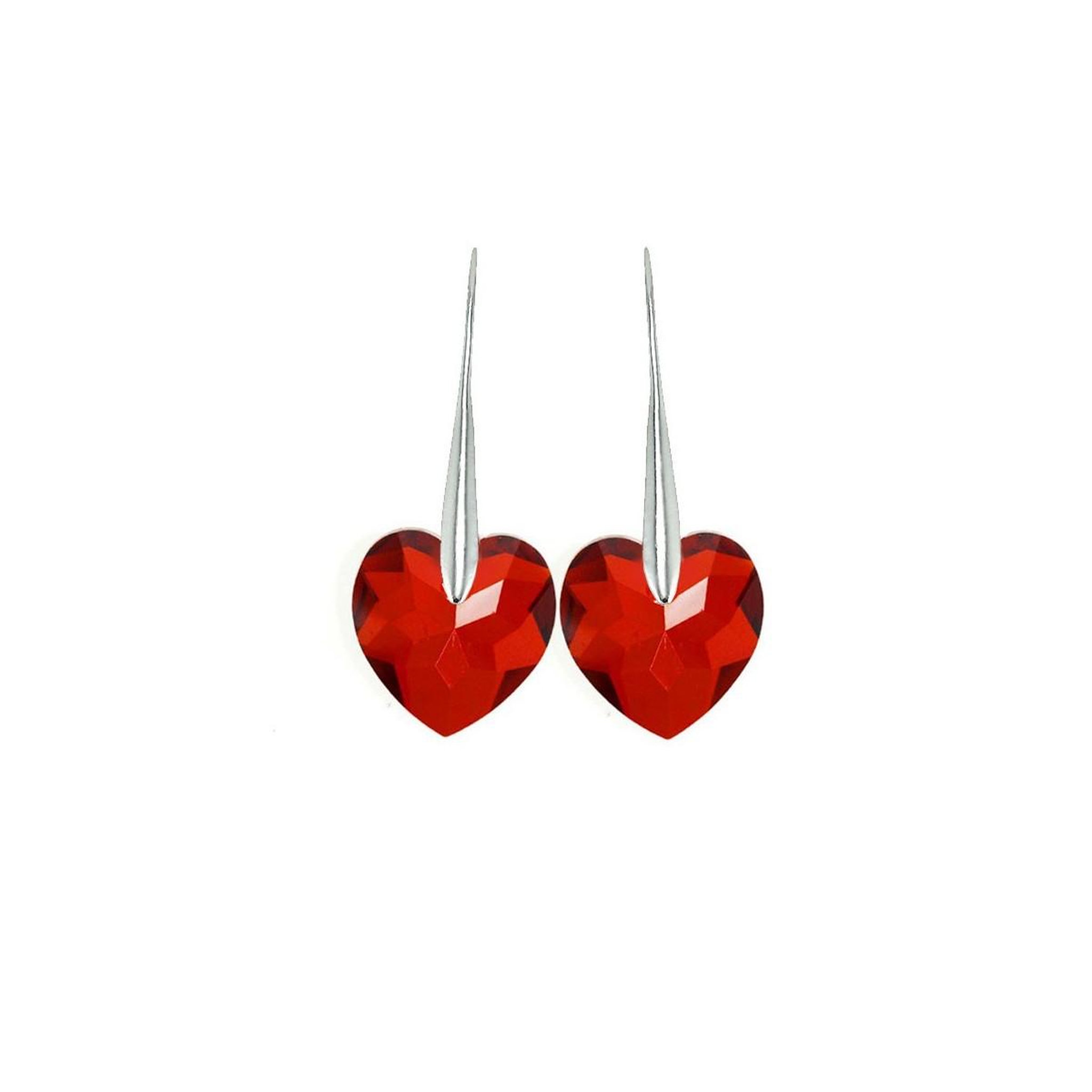 Voir la diapositive 3 : SC CRYSTAL Parure collier et boucles d'oreilles coeurs SC Crystal orneés de Cristaux scintillants