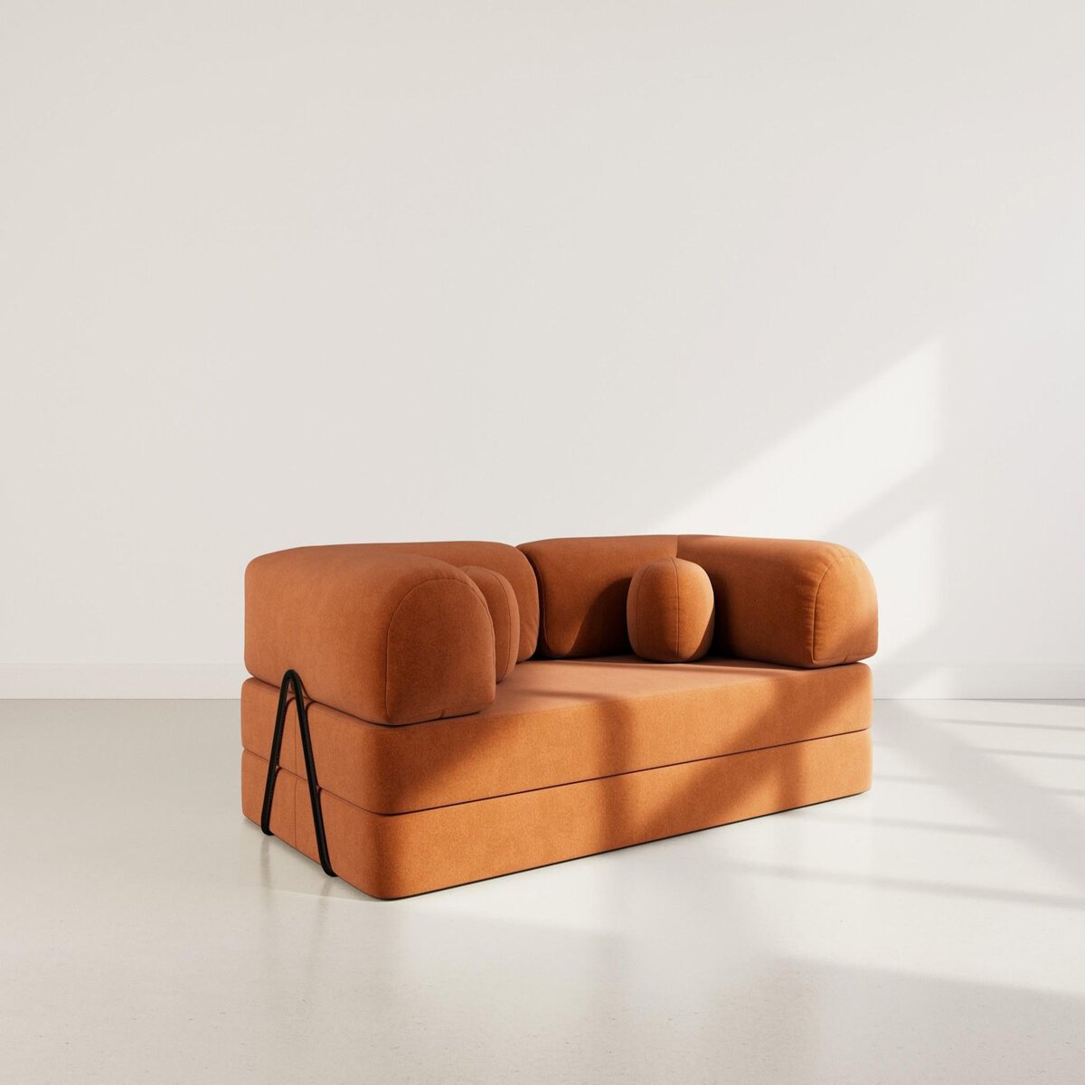 LISA DESIGN Nebula - canapé 3 places convertible en velours texturé