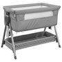Voir la diapositive 2 : VIDAXL Lit pour bebe avec matelas Gris clair Tissu de lin