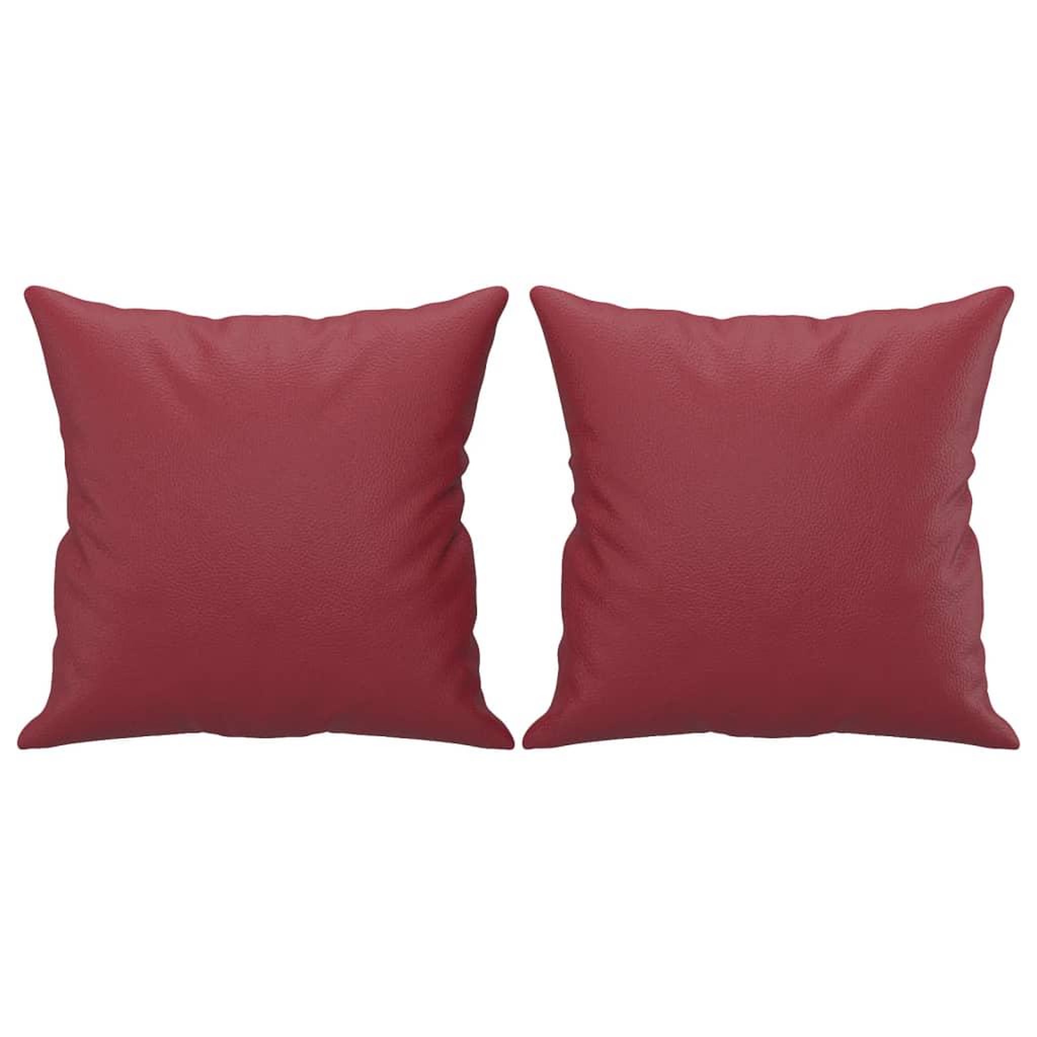 Voir la diapositive 5 : VIDAXL Canape 2 places avec oreillers bordeaux 140 cm similicuir