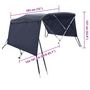 Voir la diapositive 6 : VIDAXL Toit bimini a 3 arceaux parois laterales 183x(154-167)x137 cm