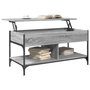 Voir la diapositive 4 : VIDAXL Table basse sonoma gris 100x50x50 cm bois d'ingenierie et metal