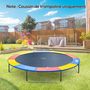 Voir la diapositive 2 : HOMCOM Couvre-ressort trampoline Ø 244 cm PVC PE haute densité rembourrage 15 mm multicolore