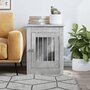 Voir la diapositive 3 : VIDAXL Meuble de cage pour chiens gris beton 55x80x68 cm