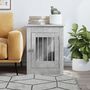 Voir la diapositive 3 : VIDAXL Meuble de cage pour chiens gris beton 55x80x68 cm
