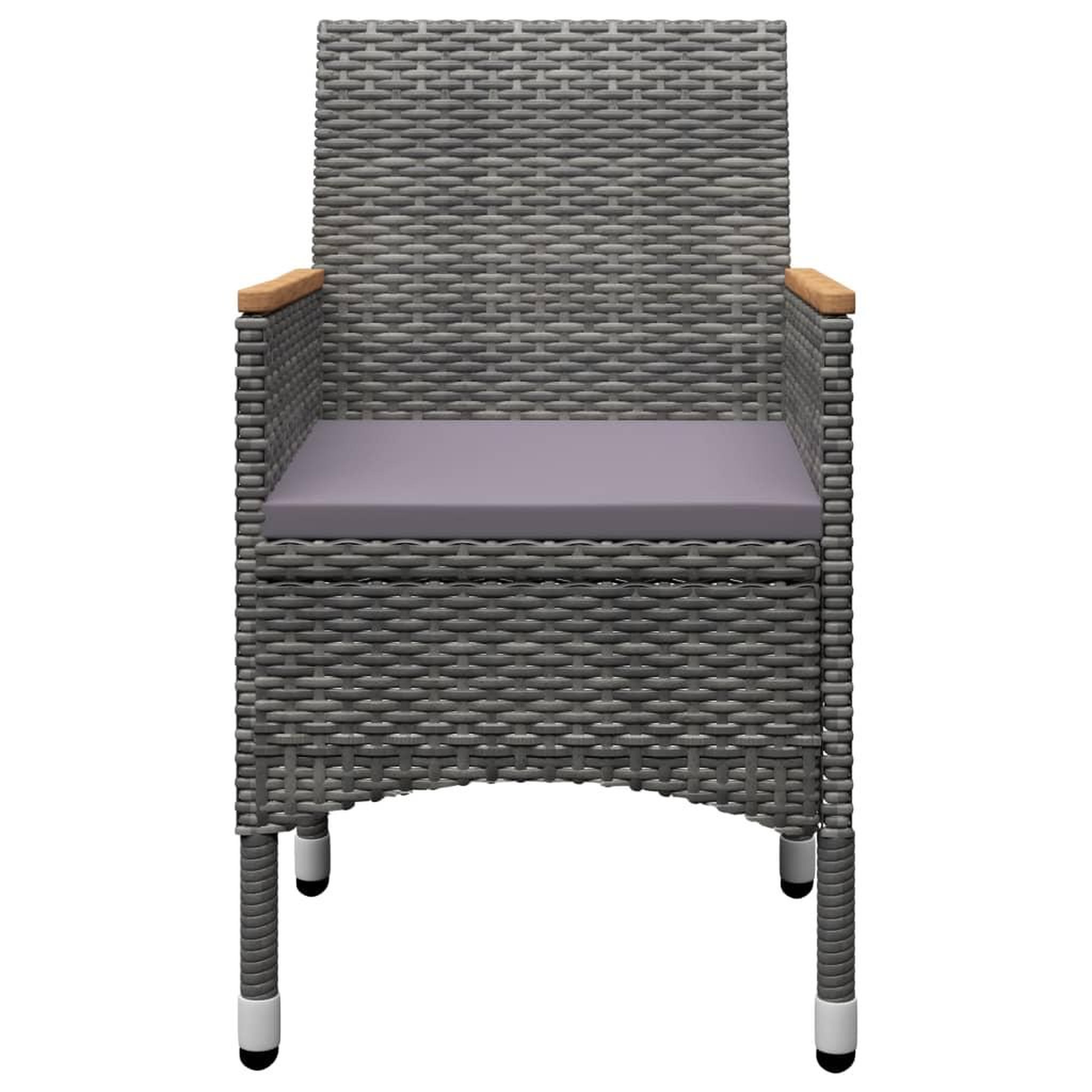 Voir la diapositive 4 : VIDAXL Ensemble a manger de jardin 5 pcs Gris