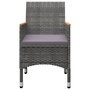 Voir la diapositive 4 : VIDAXL Ensemble a manger de jardin 5 pcs Gris