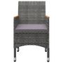 Voir la diapositive 4 : VIDAXL Ensemble a manger de jardin 5 pcs Gris