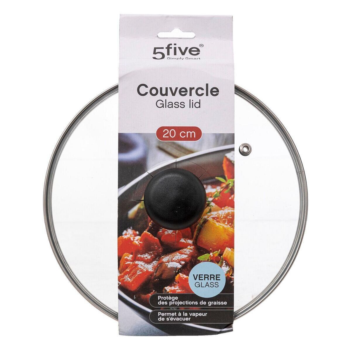 FIVE Couvercle universel en verre 20cm