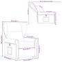 Voir la diapositive 6 : VIDAXL Fauteuil inclinable electrique taupe tissu
