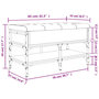 Voir la diapositive 6 : VIDAXL Banc a chaussures chene fume 82x42x45 cm bois d'ingenierie