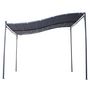 Voir la diapositive 4 : OUTSUNNY Pergola tonnelle de jardin auvent 2,97 x 2,97 m adossable métal noir polyester anti-UV gris