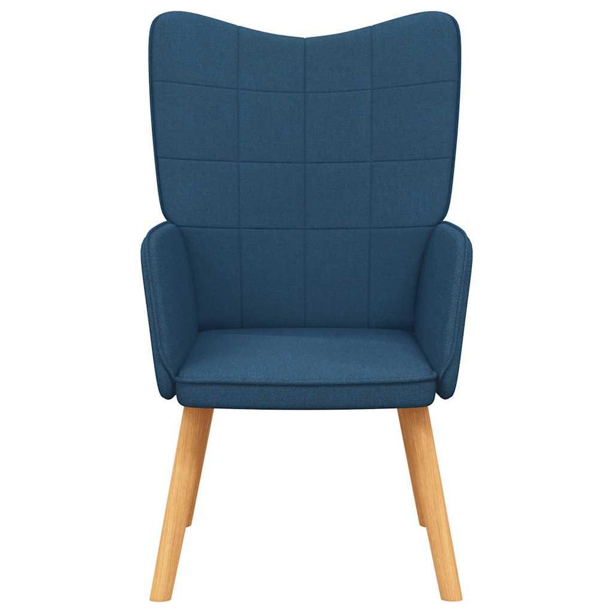 Voir la diapositive 3 : VIDAXL Chaise de relaxation Bleu Tissu