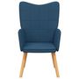 Voir la diapositive 3 : VIDAXL Chaise de relaxation Bleu Tissu