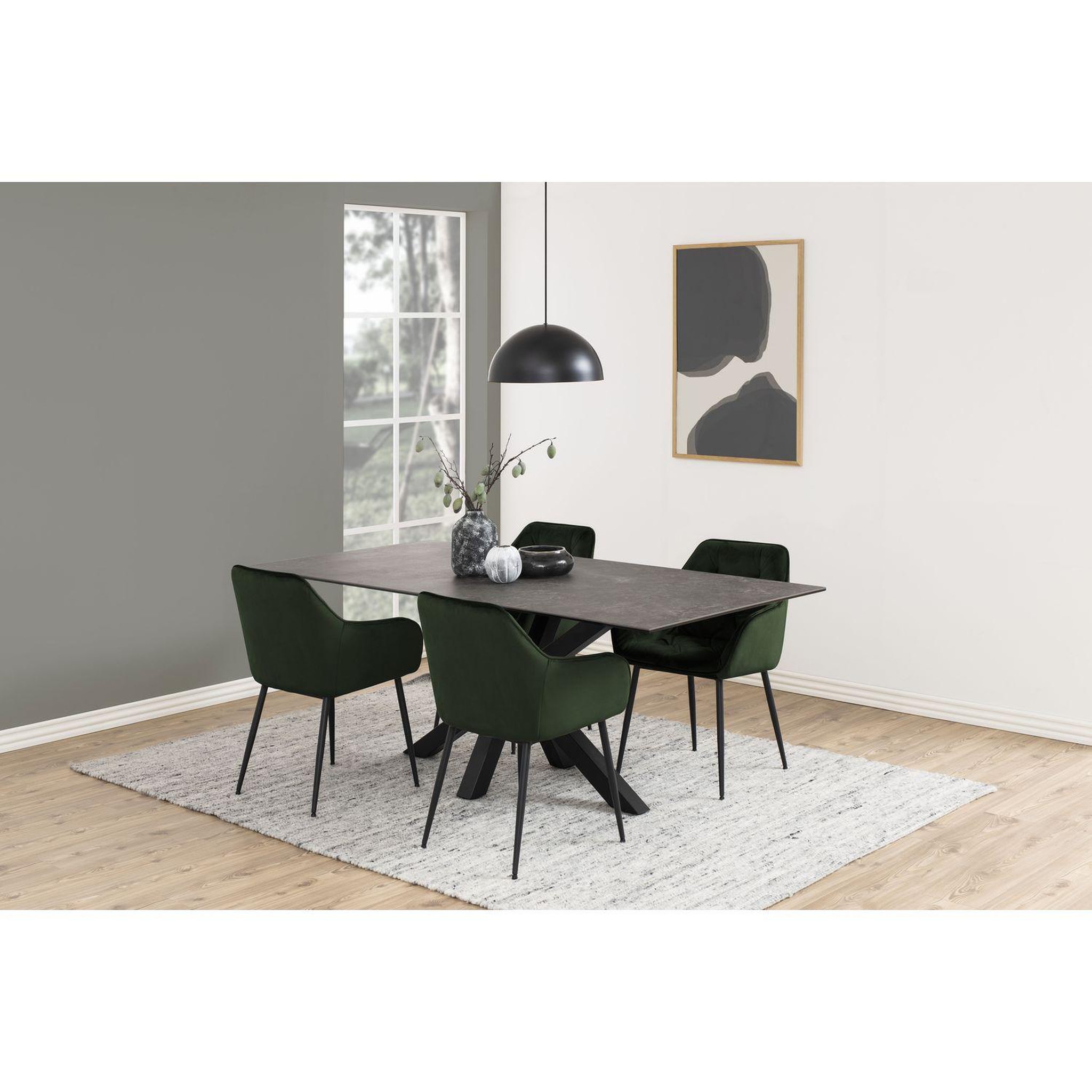 Voir la diapositive 6 : TOILINUX Lot de 2 chaises de salle à manger florie avec accoudoirs effet velours