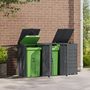 Voir la diapositive 3 : VIDAXL Rangement a roulettes pour poubelles pour 3 bacs anthracite
