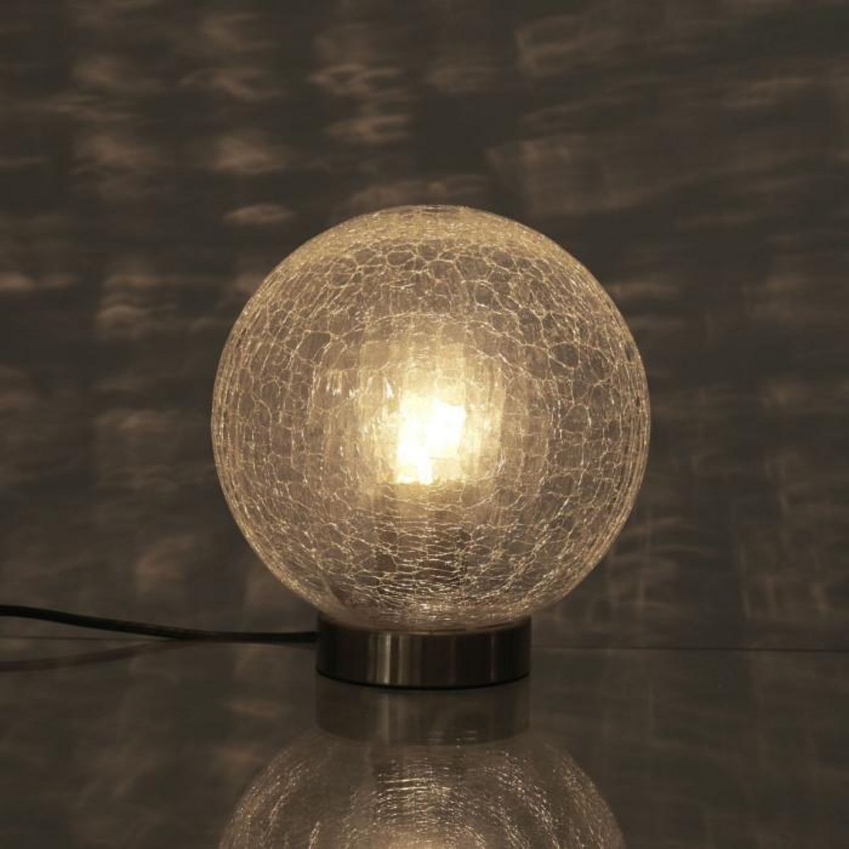 Paris Prix Lampe à Poser Boule  Lounge  22cm Transparent