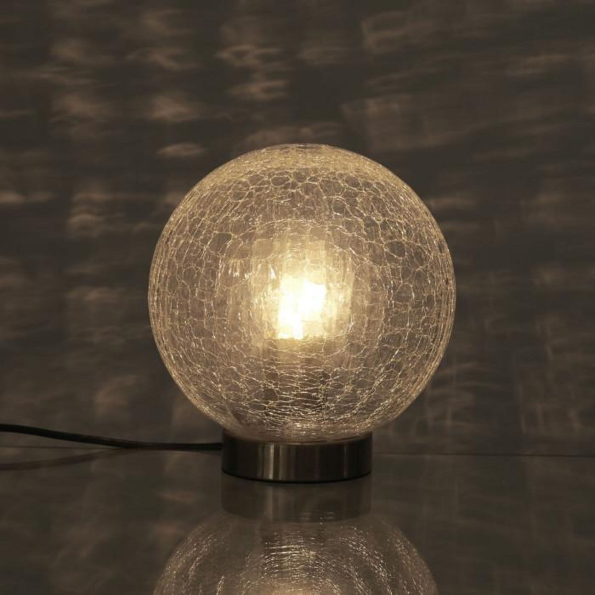 Paris Prix Lampe à Poser Boule  Lounge  22cm Transparent