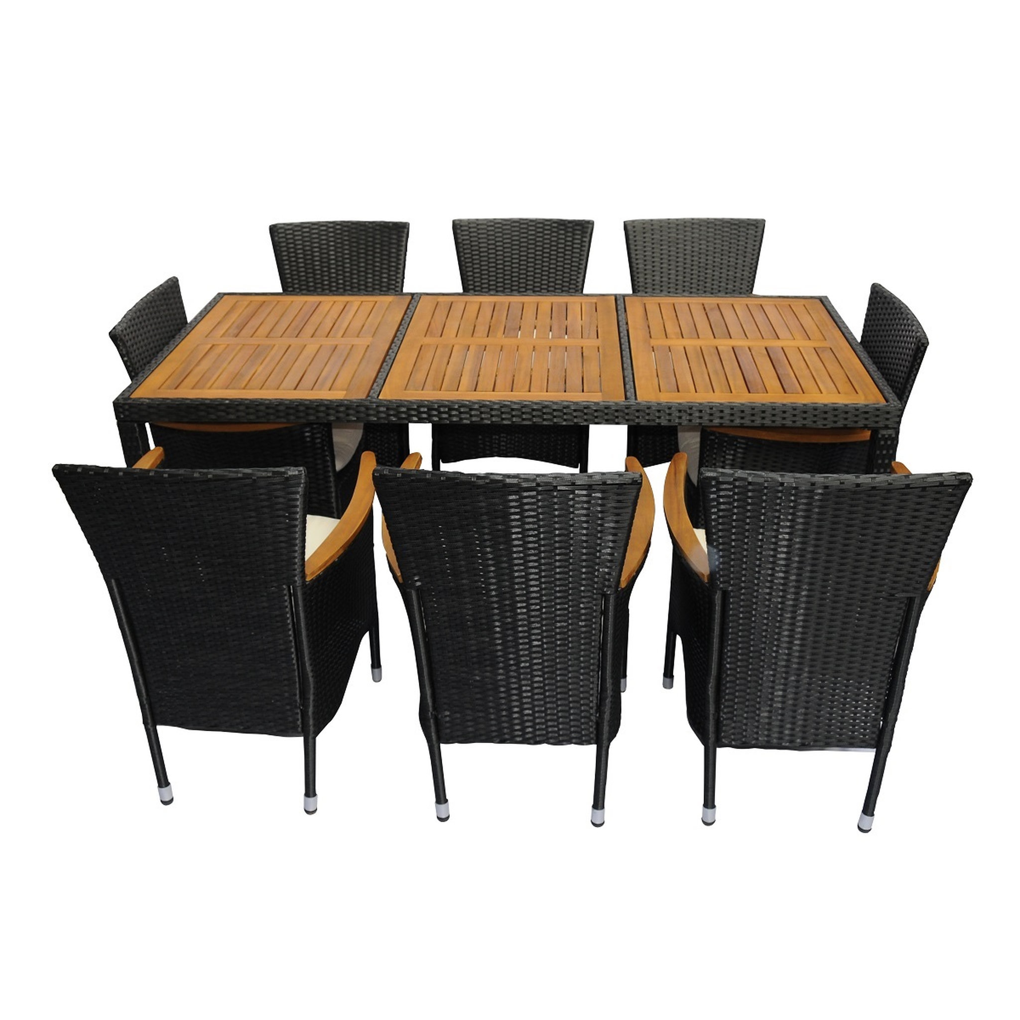 Voir la diapositive 3 : Salon de jardin 8 personnes bois acacia BELIZE