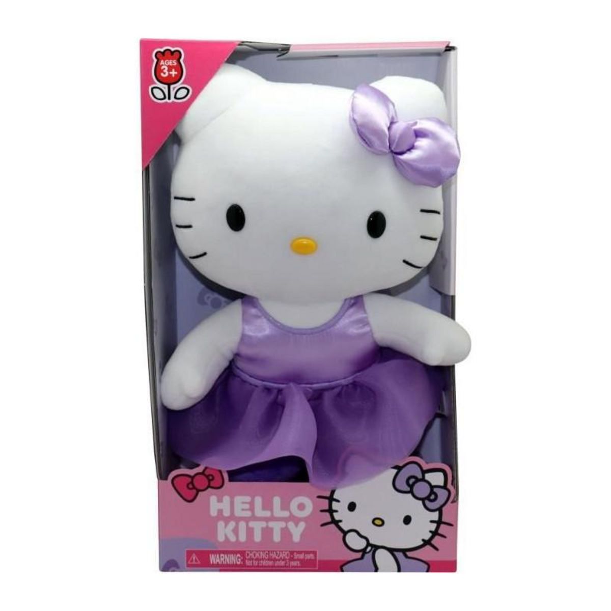 GPTOYS Peluche - GPTOYS - HELLO KITTY - HKT121 - Modele robe satin violette - 30 cm - Des 3 ans