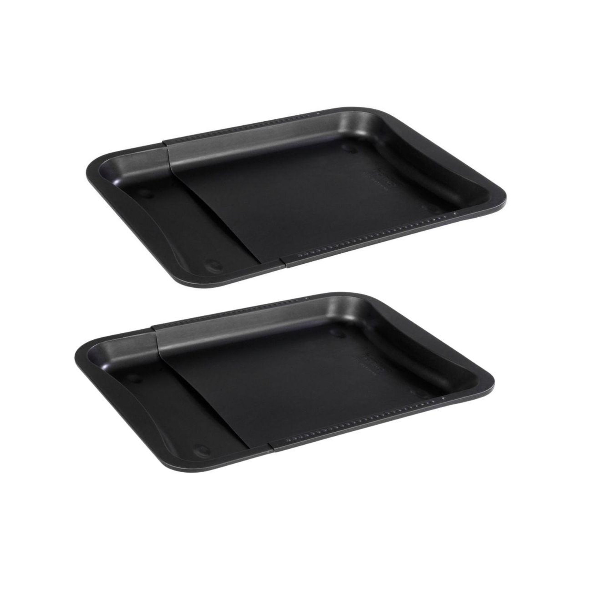 ZENKER Lot de 2 moules à gâteaux 35-52/32/3 cm en acier black mettallic black mettallic zenker  black mettallic