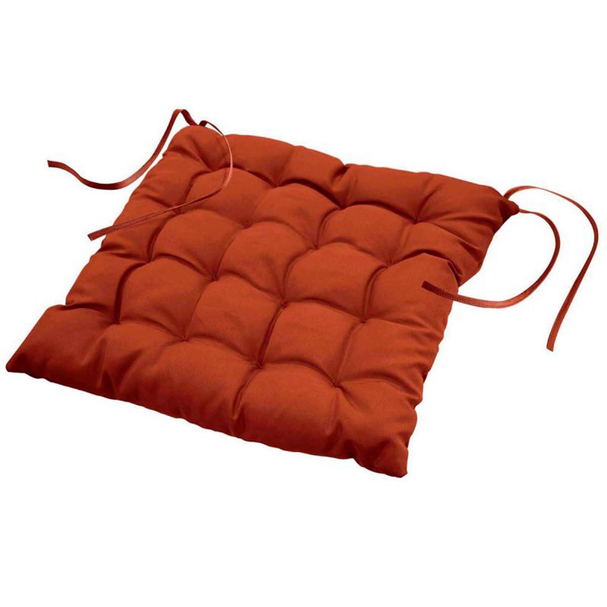 Voir la diapositive 1 : Douceur d'Intérieur Galette de chaise matelassée  essentiel  40x40cm terracotta