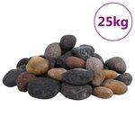 VIDAXL Galets polis 25 kg multicolores 5 8 cm