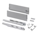 EMUCA SRL Tiroir extérieur Vertex avec réglages 3D hauteur 131mm -  40kg -  profondeur 500mm -  Acier -  Peint en aluminium