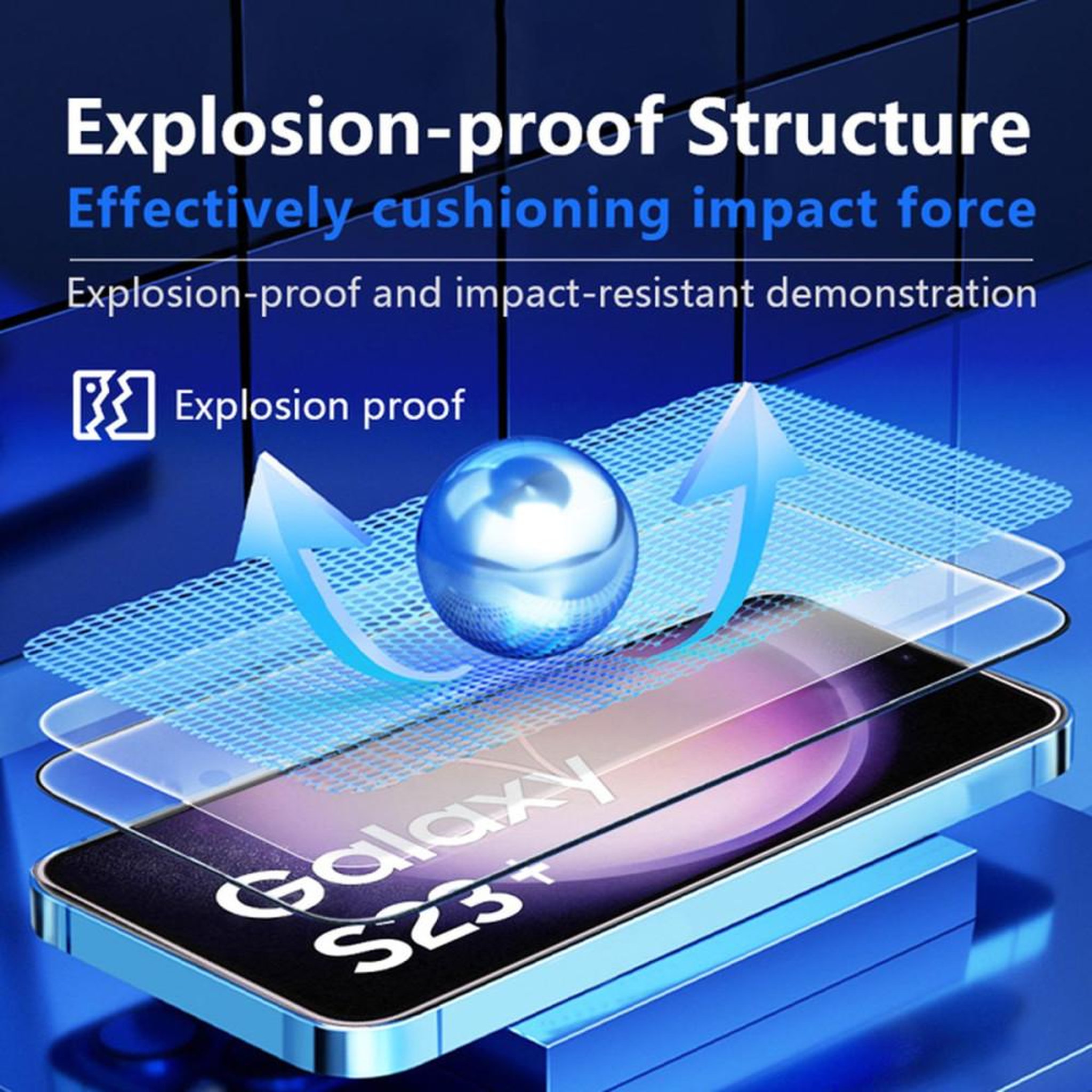 Voir la diapositive 3 : Protection écran en verre trempé incurvé pour Samsung Galaxy S23+/S22+ 6,6  lot de 2, 9H anti-rayures, anti-chocs, revêtement oléophobe anti-traces