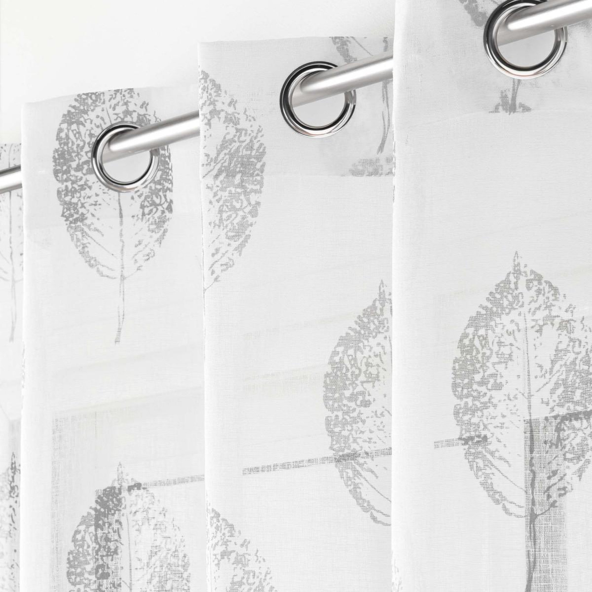 Voir la diapositive 2 : Douceur d'Intérieur Rideau voilage à œillets  indila  140x240cm blanc