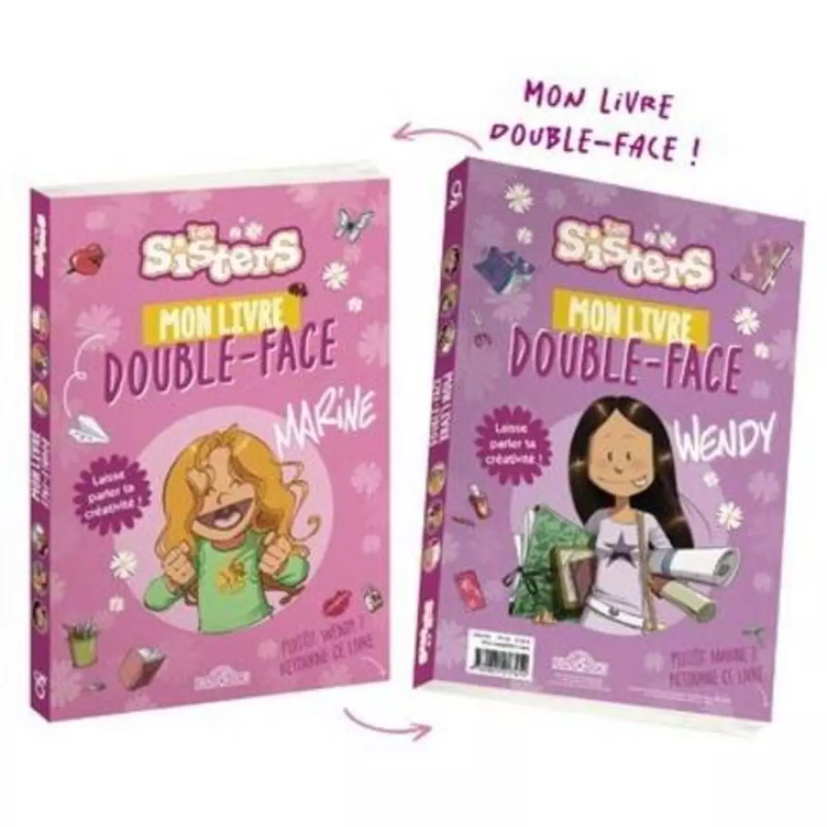  MON LIVRE DOUBLE-FACE LES SISTERS. MARINE - WENDY, Amstramgram