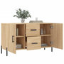 Voir la diapositive 4 : VIDAXL Buffet chene sonoma 100x36x60 cm bois d'ingenierie