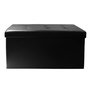Voir la diapositive 1 : Paris Prix Banquette Coffre Pliable Design  Alana  76cm Noir