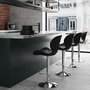 Voir la diapositive 5 : Rendez vous déco Lot de 2 chaises de bar réglables 53/74 cm en cuir synthétique noir-Mazzia