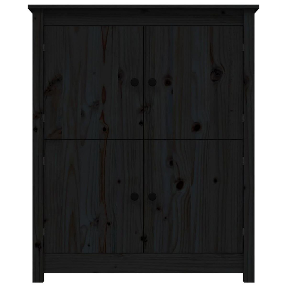 VIDAXL Buffet Noir 83x41,5x100 cm Bois massif de pin