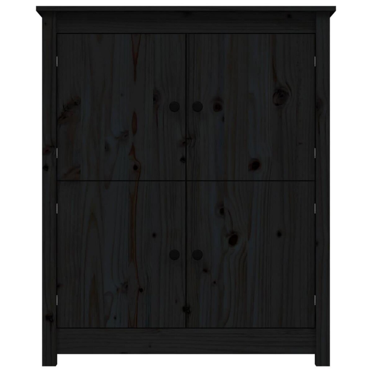 VIDAXL Buffet Noir 83x41,5x100 cm Bois massif de pin