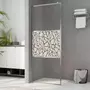 VIDAXL Paroi de douche a l'italienne a verre ESG pierre 140x195 cm