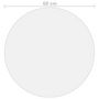 Voir la diapositive 5 : VIDAXL Protecteur de table transparent Ø 60 cm 2 mm PVC