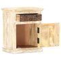 Voir la diapositive 3 : VIDAXL Table de chevet Blanc 40 x 30 x 50 cm Bois de manguier massif