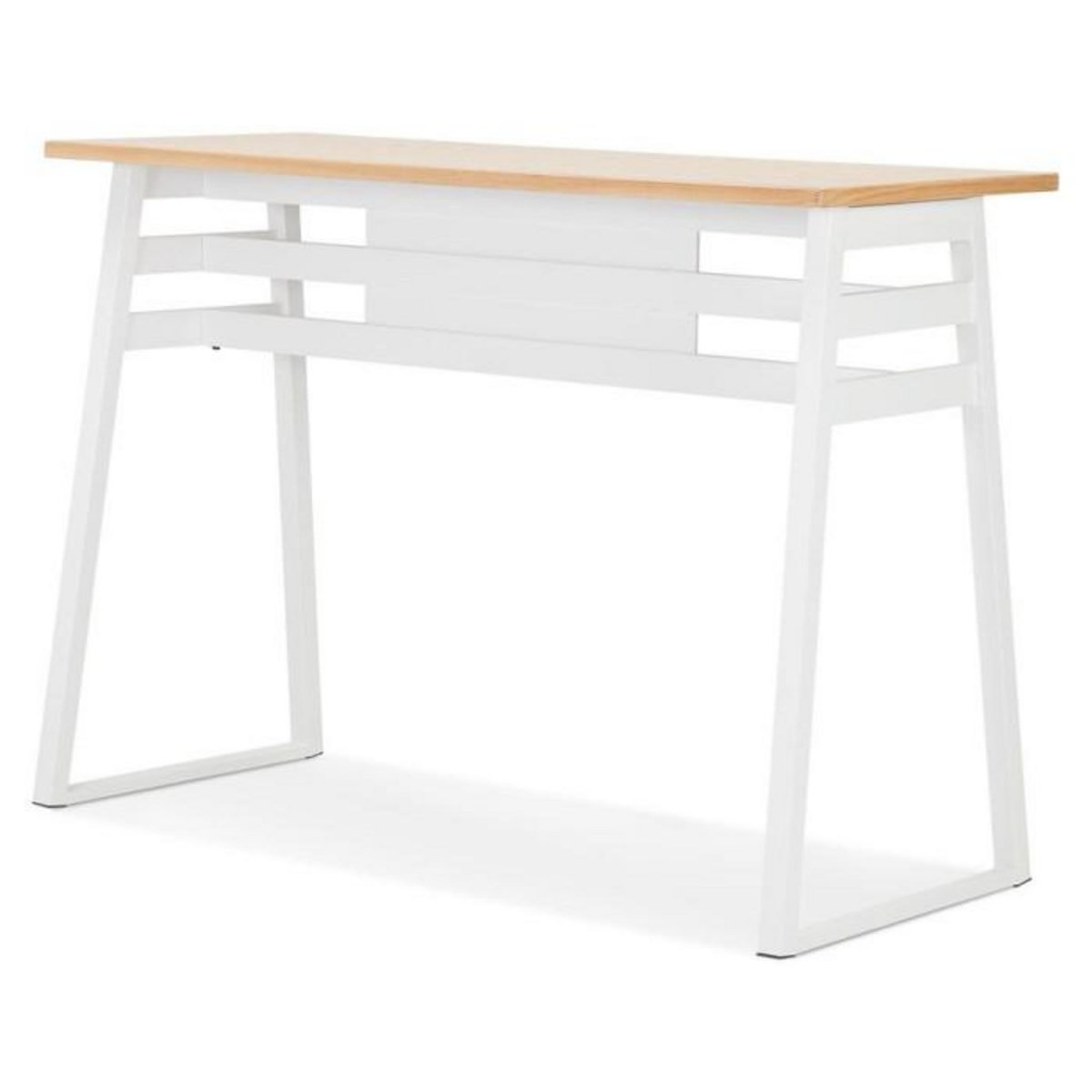 Paris Prix Table de Bar Scandinave  Javier  150cm Blanc