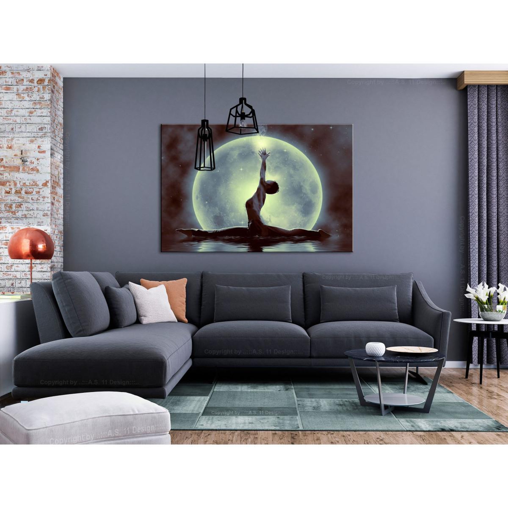 Voir la diapositive 2 : Paris Prix Tableau Imprimé  Twine Wide Green