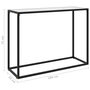 Voir la diapositive 6 : VIDAXL Table console Blanc 100x35x75 cm Verre trempe