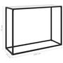 Voir la diapositive 6 : VIDAXL Table console Blanc 100x35x75 cm Verre trempe