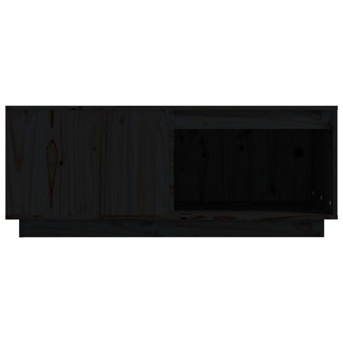 VIDAXL Table basse Noir 100x101x40,5 cm Bois massif de pin