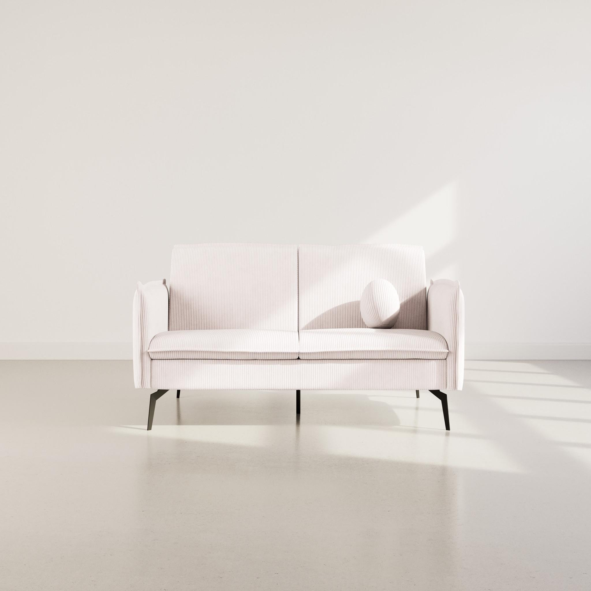 Voir la diapositive 2 : BEST MOBILIER Lexie - canapé convertible clic-clac 2 places en velours côtelé
