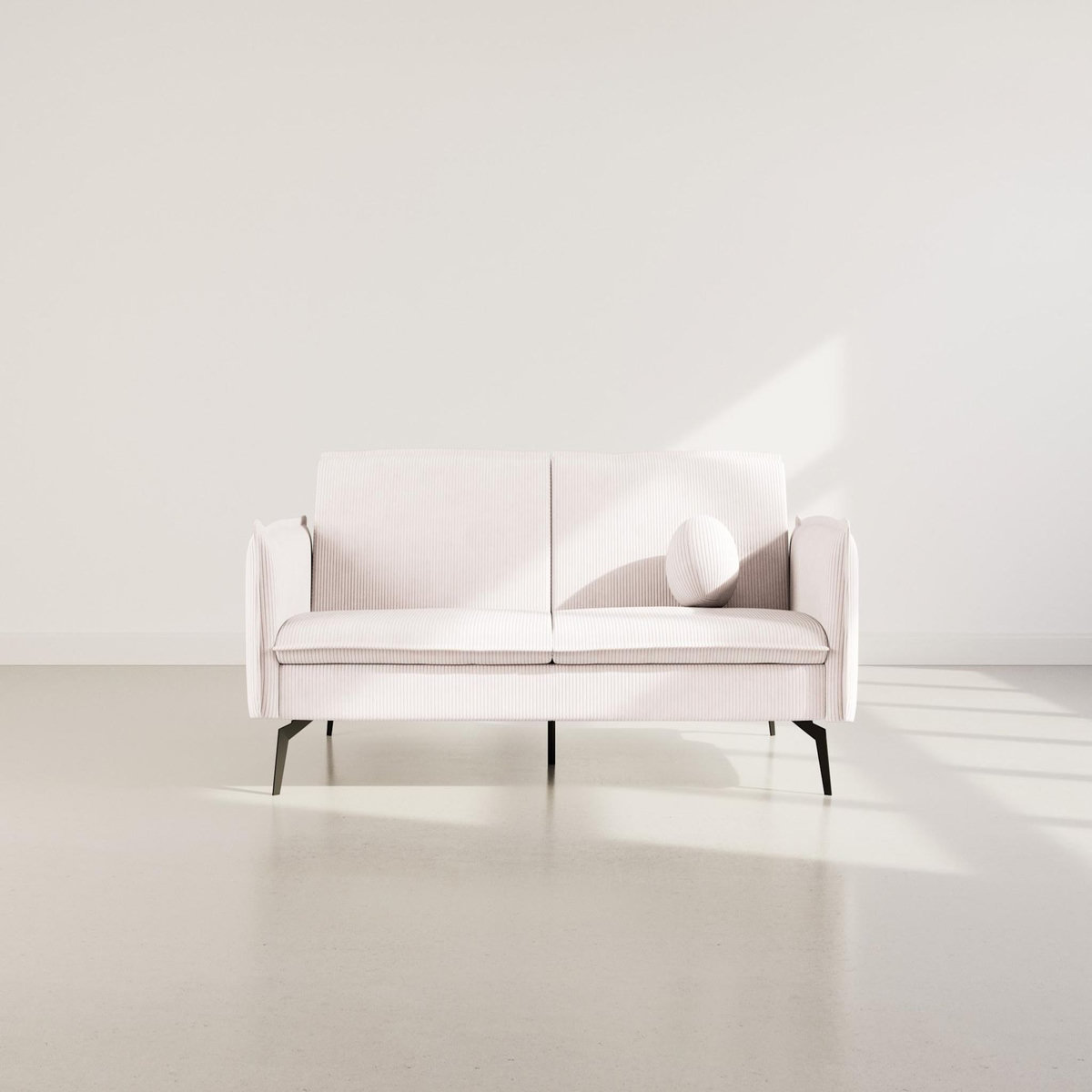 BEST MOBILIER Lexie - canapé convertible clic-clac 2 places en velours côtelé